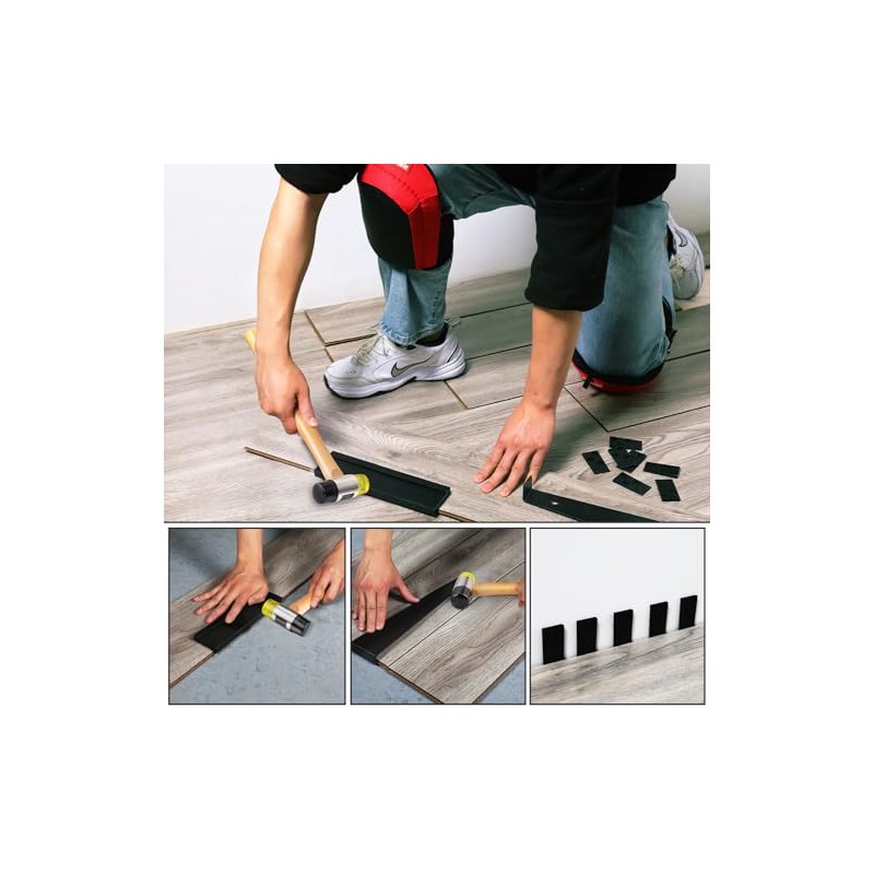 Goldblatt Laminate Wood Flooring Tools Installation Kit with 100 Spacers,