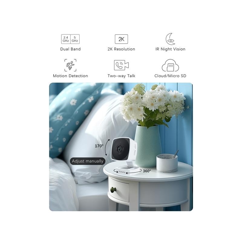 Blurams 5GHz Wi-Fi Pet Camera, Indoor Security Camera, 2K Dog