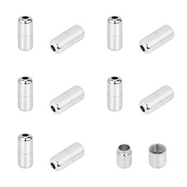 FUYUERO Set of 10 Shoelaces, No Tie Laces, Metal Fittings, Capsule Lock, Buckle, Sneakers, Casual Shoes, Shoelaces, Accessories, Screw Lock, Shoelaces, Capsule Shoe Laces, Buttons, Fasteners, Silver