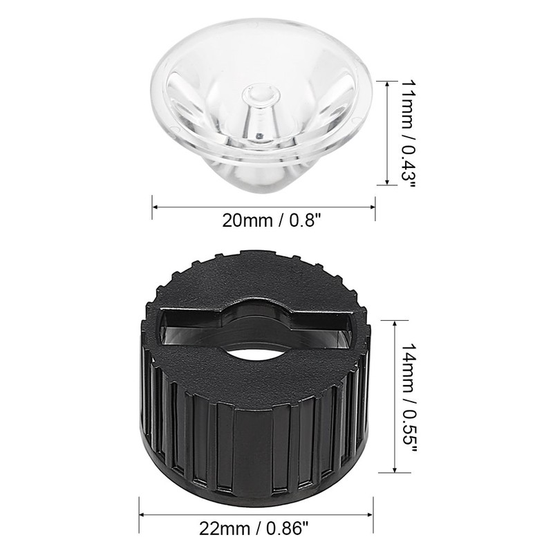 sourcing map 10 Pieces Lens with Holder for Lamp High