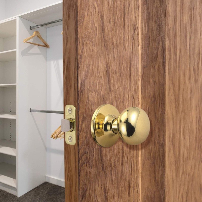 Design House 753269 Cambridge 2-Way Latch Passage Door Knob, Polished