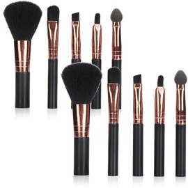 com-four® 10-Piece Mini Cosmetic Brush Set - Makeup Brush in 5 Sizes - Makeup Brush for Travel (10 Pieces - Mini Brush)
