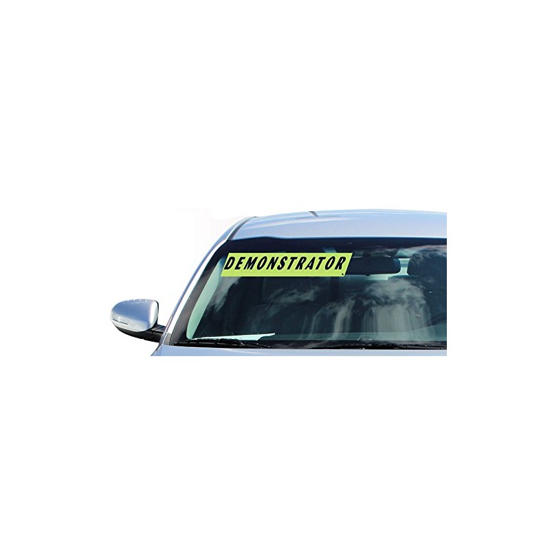Vinyl Highlights Windshield Slogans Window Stickers (Black Text On Fluorescent