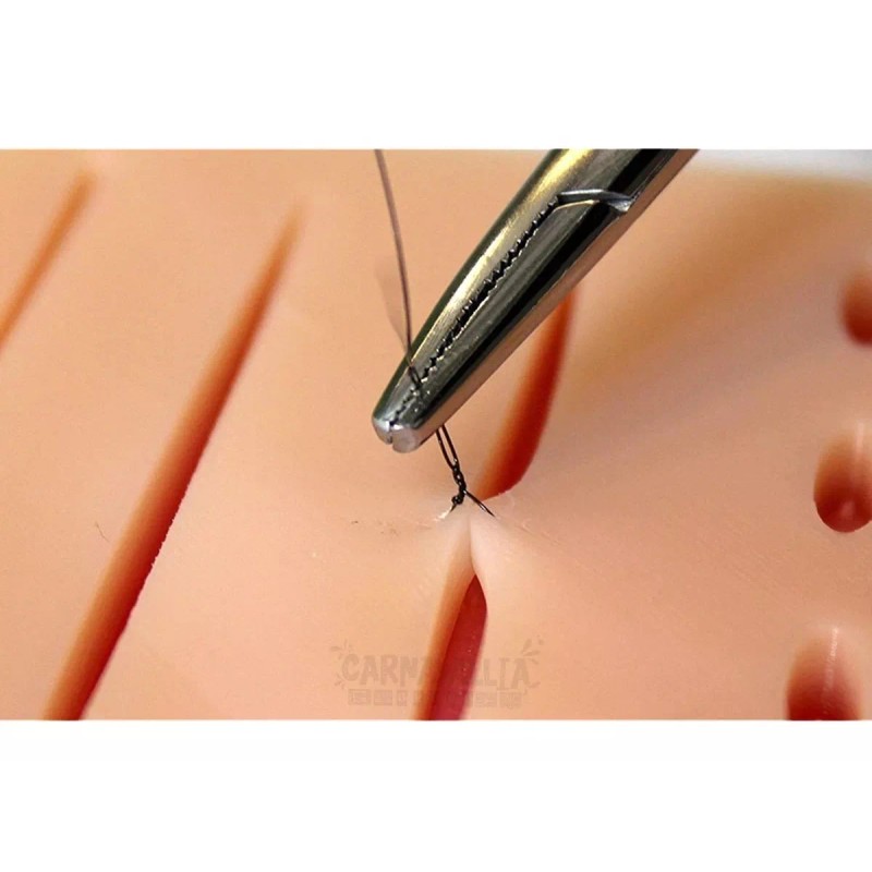 Grupo Carnavallia Simulador Piel 3capa Almohadilla Silicón Práctica Sutura Doc