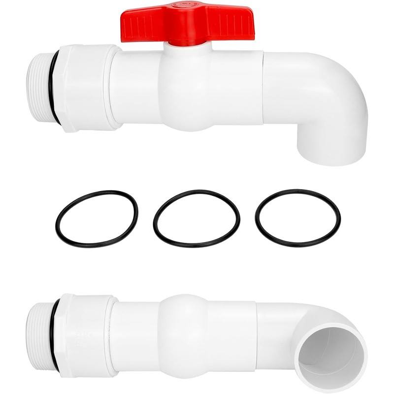 QWORK 2" Drum Faucet Plastic Barrel Faucet with EPDM Gasket