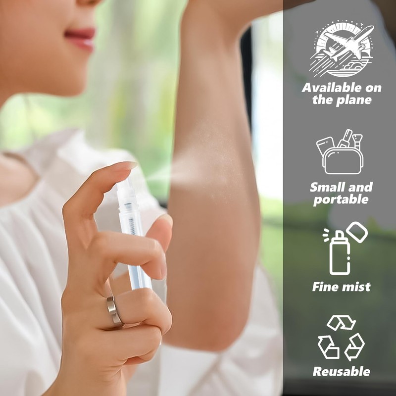 RAQEHO 60PCS Mini Spray Bottle - 5ml Small Travel Size