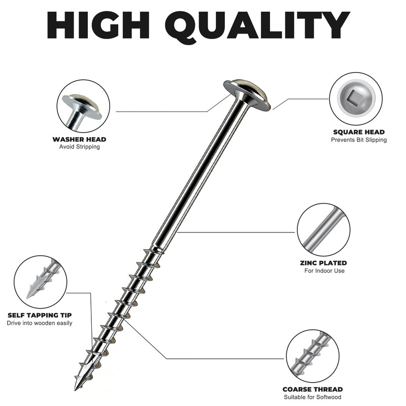Pocket Hole Screws 1 1/4 inch 700PCS, TOPMALLEX Pocket Screws