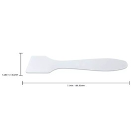 PANA 1pk Pana High Quality LARGE Angled Plastic Makeup Cosmetic Spatula Scoop - White