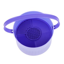 KONTONTY Cosmetic Brush Cleaning Tool Makeup Brush Holder Portable Cleaning Bowl Beauty Storage Box