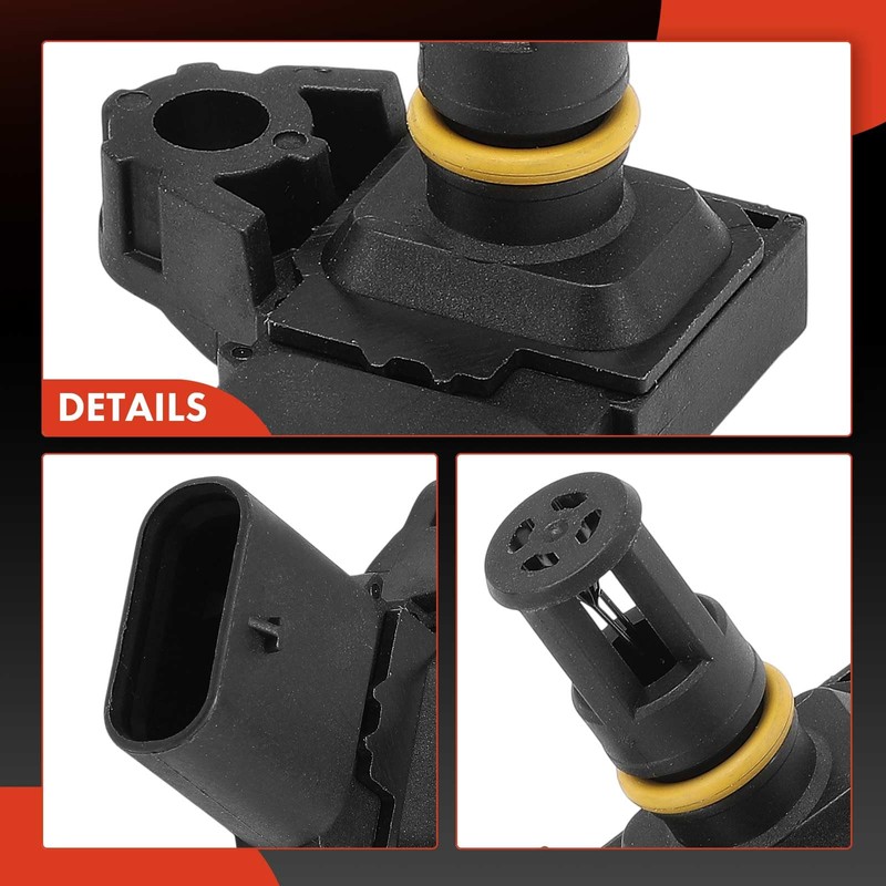 A-Premium Manifold Pressure MAP Sensor [4 Blades] Compatible with Ford