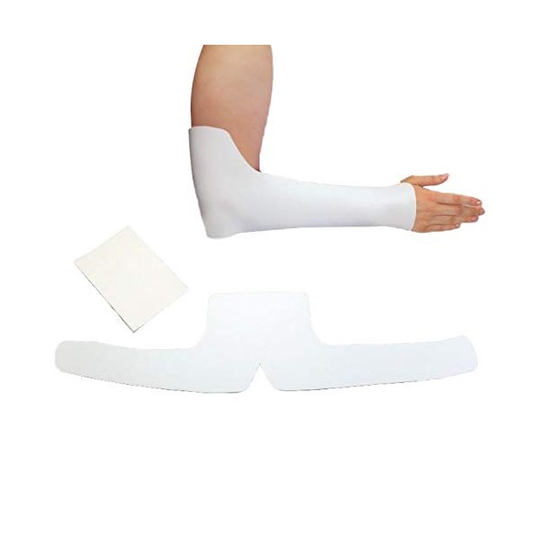Rolyan Sugar Tong Pre-Cut Splint, Small, White, Promotes Recovery, Aids