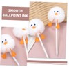 DOITOOL 3Pcs Cute Duck Pom Pom Ballpoint Pens Writing Pens