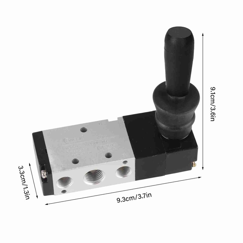 Pneumatic Manual Hand Lever Control Valve Aluminium Alloy 5 Way