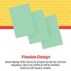 School Smart Folding Bristol Board, 9 x 12 Inches, Green,