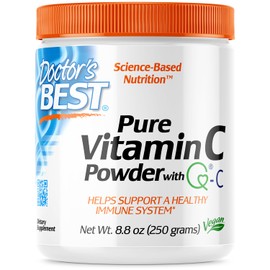 Doctor's Best Vitamin C Powder with Q-C, Healthy Immune System, Brain, Eyes, Heart and Circulation, Joints, Sourced from Scotland, 250G, 8.8 Ounce