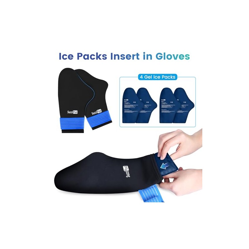 SuzziPad Replacement Ice Gel Packs(10-Piece Set), S/M