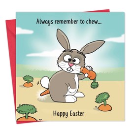 Twizler Funny Easter Card with Rabbit – Funny Easter Day Card – Humorous Easter Card – Funny Easter Card Son - Funny Easter Card Daughter - Easter Gifts
