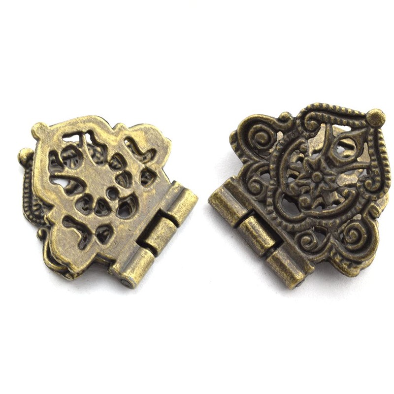 Antique Mini Folding Hinges Retro Bronze Jewelry Box Decorative Hinge