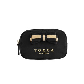 [TOCCA]【WEB限定】BICOLOR RIBBON POUCH ポーチ (ブラック)