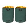 DOONARCES 2Pcs 132 Gallon Reusable Garden Waste Bags Foldable Outdoor