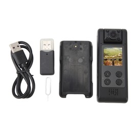 HD 4K Night Vision Anti Shaking Back Clip Sports Camera Color Display Portable Video Smart Camera 180 Degree Lens Rotation with 32G Memory Card