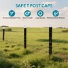 100 Pcs T Post Caps, Vinyl Safe T Post Topper