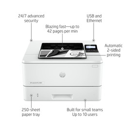HP LaserJet Pro 4001dn Black & White Printer (Renewed)