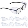 YunTuo 2/4/6/10 Pairs Glasses Side Shields for Eye Glasses,Safety Glasses