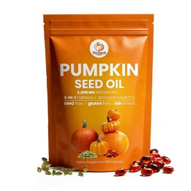 Hochornk Pumpkin Seed Oil Capsules, 2 in 1 Pumpkin Seed Oil for Hair Growth with Saw Palmetto, Promotes Scalp, Heart Healthy, Youthful Skin-300 Softgels