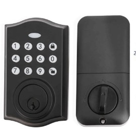 BRAVA Keyless Smart Deadbolt Lock – Door Lock with Code Modern Locking System, One-Touch Locking System Deadbolt Smart Lock, Waterproofing Anti-Peeping Keypad Door Lock for Enhanced Security | Black