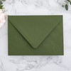PONATIA 50PCS A7 Euro Flap Envelope, 5.25 x 7.25'' Olive
