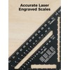 Mecurate 7 Inch Heavy-Duty Aluminum Alloy Triangle Rafter Square, Durable