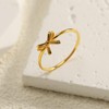 KIFUTENG Bow Ring Mother Daughter Friendship Knot Rings, S925 Sterling