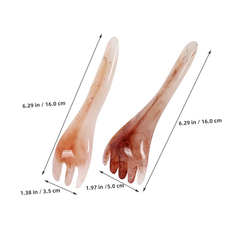 Ipetboom 4pcs Head Scalp Massage Comb with Three Pronged Design