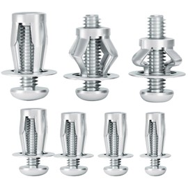 Heavy Duty Hollow Wall Anchor Jack Nuts for Thin Walls,Expansion Screw Petal Nut,Insert Petal Design, 20 Pack (M6x25(1"))