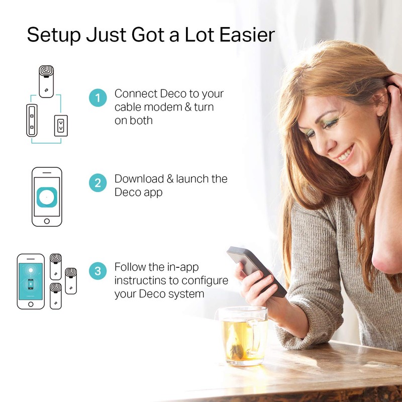 TP-Link 𝐃𝐞𝐜𝐨 S4 Whole Home Mesh WiFi System - Up