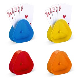 Pumuky 4 Pieces Card Holder Plastic Card Holder for Playing Cards for Men, Women and Elderly LRPKQ-4