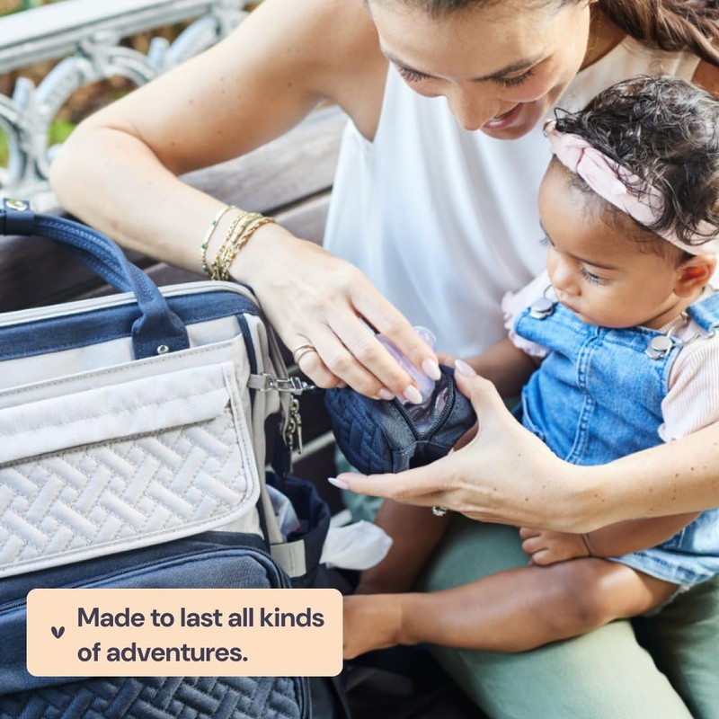 BabbleRoo Diaper Bag Backpack, Multifunction Large Bags with Changing Pad