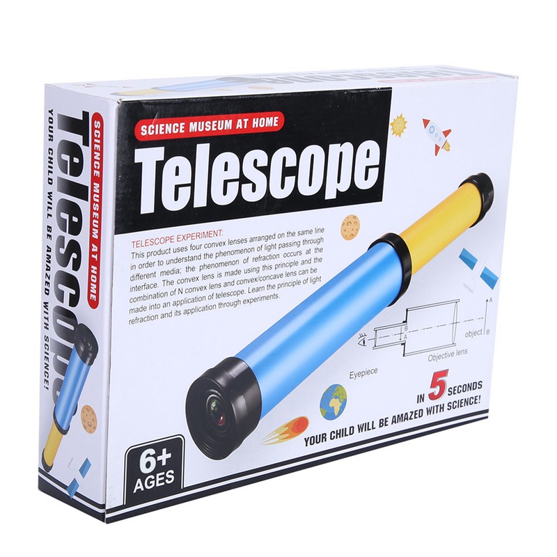 Children Plastic Telescope DIY Making Kit Observation Educational Scientific Toy