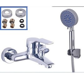 Bath Shower Mixer Tap Modern Bath Taps Shower Tap Bath Mixer Tap Bathroom Tub Filler Chrome Solid Brass for Bathtub and Shower (Bath tap with Shower Set)