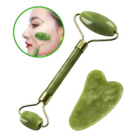Rodillo De Jade  Guasha Masaje Facial Antiedad Rostro                                                                                                 