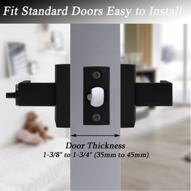 6 Pack Probrico Interior Bedroom Entrance Door Lever Doorknobs Door Lock One Keyway Entry Keyed Alike Same Key Entrance Lockset in Black Each with 3 Keys