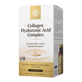 Solgar Collagen Hyaluronic Acid Complex, 30 Tablets - Hydrolyzed Collagen Type 2 - Helps with Fine Lines & Wrinkles - Boosts Skin Collagen & Elasticity - Non-GMO, Gluten & Dairy Free - 30 Servings
