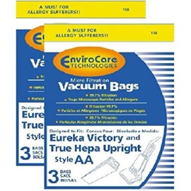 For Eureka EnviroCare Eureka Victory and True hepa Style AA 6-Pack, 6 Bags, White