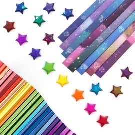 1080 Sheets Origami Star Paper Strip with 2 Styles, Star Strips, Double Sided Origami Paper Stripsfor Arts Crafting Supplies