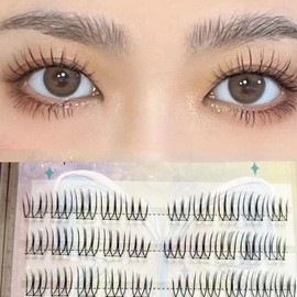 大容量 つけまつげ 接着剤不要 落ちにくい高い粘着力 可愛い 立体感 部分つけまつげ のり付き 束感 人気 初心者 丈夫な アイメーク ナチュラルつけま 軽量 快適 旅行と日常使い