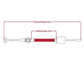 THE DRIVE 2 x Brake Cable Suitable for AL-KO Wheel Brake from Year 97 | Longlife | 26 mm Bell and Quick Assembly Nipple | Bowden Cable Pulley | (HL 1620 mm/GL 1816 mm)