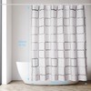 Dufu Waterproof Shower Curtain, Washable Quick Drying Textile Fabric Polyester