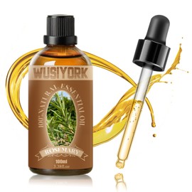 wusiyork Rosemary Essential Oil 100ML - 100% Pure and Natural Therapeutic Grade Oils for Aromatherapy Diffuser - 3.4 Fl Oz/Rosemary