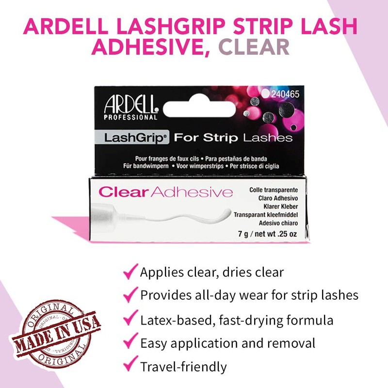 Ardell Lashgrip Strip Adhesive, Clear, 0.25 Ounce